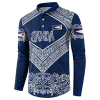 American Samoa Eagle Button Sweatshirt Sea Turtle Traditional Polynesian Tribal Tattoo