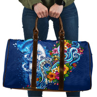 American Samoa Pago Pago Travel Bag Sea Turtle And Fruit Bat - Tropical Hibiscus Flowers Polynesian