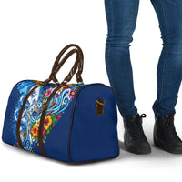 American Samoa Pago Pago Travel Bag Sea Turtle And Fruit Bat - Tropical Hibiscus Flowers Polynesian