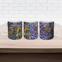 American Samoa Warrior Ceramic Mug Polynesian Fruit Bat Talofa Urban Graffiti Street Art