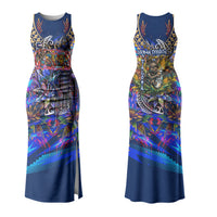 American Samoa Warrior Family Matching Tank Maxi Dress and Hawaiian Shirt Polynesian Fruit Bat Talofa Urban Graffiti Street Art