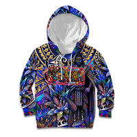 American Samoa Warrior Kid Hoodie Polynesian Fruit Bat Talofa Urban Graffiti Street Art