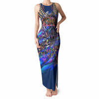 American Samoa Warrior Tank Maxi Dress Polynesian Fruit Bat Talofa Urban Graffiti Street Art