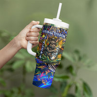 American Samoa Warrior Tumbler With Handle Polynesian Fruit Bat Talofa Urban Graffiti Street Art