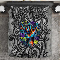 Chur Bro Shaka Sign Bedding Set New Zealand Koru Colorful Graffiti Splash TS04 Multicolor - Polynesian Pride
