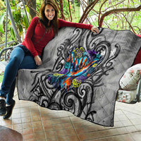 Chur Bro Shaka Sign Quilt New Zealand Koru Colorful Graffiti Splash