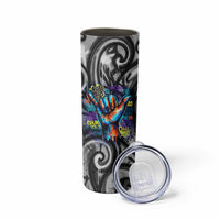 Chur Bro Shaka Sign Skinny Tumbler New Zealand Koru Colorful Graffiti Splash TS04 - Polynesian Pride