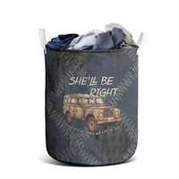 New Zealand She’ll Be Right Laundry Basket NZ Slang No. 8 Wire Map Pattern TS04 - Polynesian Pride