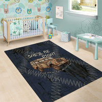 New Zealand She’ll Be Right Area Rug NZ Slang No. 8 Wire Map Pattern TS04 - Polynesian Pride