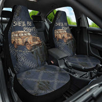 New Zealand She’ll Be Right Car Seat Cover NZ Slang No. 8 Wire Map Pattern TS04 One Size Navy Slate - Polynesian Pride