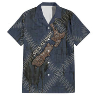 New Zealand She’ll Be Right Family Matching Off Shoulder Maxi Dress and Hawaiian Shirt NZ Slang No. 8 Wire Map Pattern