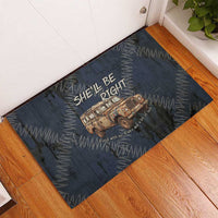 New Zealand She’ll Be Right Rubber Doormat NZ Slang No. 8 Wire Map Pattern TS04 - Polynesian Pride