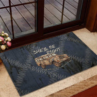 New Zealand She’ll Be Right Rubber Doormat NZ Slang No. 8 Wire Map Pattern TS04 - Polynesian Pride
