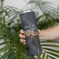 New Zealand She’ll Be Right Skinny Tumbler NZ Slang No. 8 Wire Map Pattern