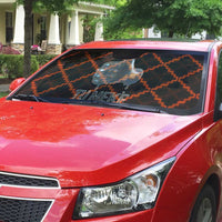 Tu Meke Maori New Zealand Slang Auto Sun Shade with Glow Neon Step Style