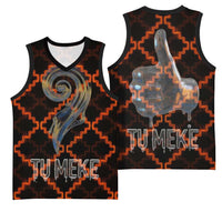 Tu Meke Maori New Zealand Slang Basketball Jersey with Glow Neon Step Style