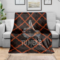 Tu Meke Maori New Zealand Slang Blanket with Glow Neon Step Style