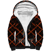 Tu Meke Maori New Zealand Slang Sherpa Hoodie with Glow Neon Step Style