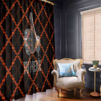 Tu Meke Maori New Zealand Slang Window Curtain with Glow Neon Step Style