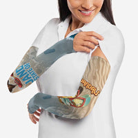 Kiwi Jandal Beach Life Arm Sleeves New Zealand Flip Flops Ocean Wave Surf Style