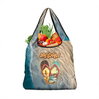 Kiwi Jandal Beach Life Grocery Bag New Zealand Flip Flops Ocean Wave Surf Style