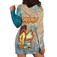 Kiwi Jandal Beach Life Hoodie Dress New Zealand Flip Flops Ocean Wave Surf Style TS04 - Polynesian Pride