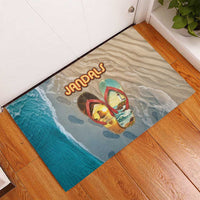 Kiwi Jandal Beach Life Rubber Doormat New Zealand Flip Flops Ocean Wave Surf Style