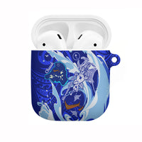 Chuuk Micronesian Roots AirPods Case Polynesian Tribal Pattern Hibiscus Flower And Stingray Art