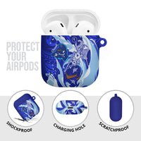 Chuuk Micronesian Roots AirPods Case Polynesian Tribal Pattern Hibiscus Flower And Stingray Art
