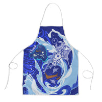 Chuuk Micronesian Roots Apron Polynesian Tribal Pattern Hibiscus Flower And Stingray Art