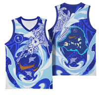 Chuuk Micronesian Roots Basketball Jersey Polynesian Tribal Pattern Hibiscus Flower And Stingray Art