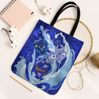 Chuuk Micronesian Roots Tote Bag Polynesian Tribal Pattern Hibiscus Flower And Stingray Art