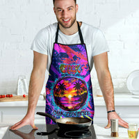 Chuuk Tropical Sunset Coordinates Apron Neon Graffiti Polynesian Tribal