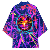 Chuuk Tropical Sunset Coordinates Kimono Neon Graffiti Polynesian Tribal