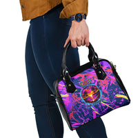 Chuuk Tropical Sunset Coordinates Shoulder Handbag Neon Graffiti Polynesian Tribal