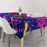 Chuuk Tropical Sunset Coordinates Tablecloth Neon Graffiti Polynesian Tribal