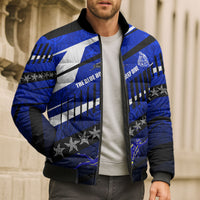 Kosrae Deep Sea Scuba Diving Bomber Puffer Jacket Blue Hole Beneath The Surface Coral Reef Graphic Art