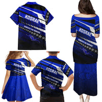 Kosrae Deep Sea Scuba Diving Family Matching Puletasi and Hawaiian Shirt Blue Hole Beneath The Surface Coral Reef Graphic Art