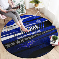 Kosrae Deep Sea Scuba Diving Round Carpet Blue Hole Beneath The Surface Coral Reef Graphic Art