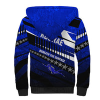 Kosrae Deep Sea Scuba Diving Sherpa Hoodie Blue Hole Beneath The Surface Coral Reef Graphic Art