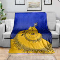 Kosrae Fafa Culinary Heritage Blanket Kosraean Gold Taro Tradition Illustration With Coconut Leaves