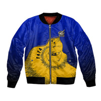 Kosrae Fafa Culinary Heritage Bomber Jacket Kosraean Gold Taro Tradition Illustration With Coconut Leaves