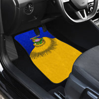 Kosrae Fafa Culinary Heritage Car Mats Kosraean Gold Taro Tradition Illustration With Coconut Leaves