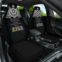 AIGA Always In Gods Arms Samoa Car Seat Cover Polynesian Tribal Tattoo Art Family Heritage Faith TS04 One Size Black White - Polynesian Pride