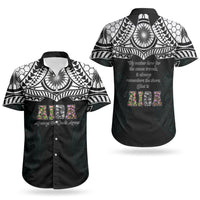 AIGA Always In Gods Arms Samoa Couples Matching Short Sleeve Bodycon Dress and Hawaiian Shirt Polynesian Tribal Tattoo Art Family Heritage Faith TS04 - Polynesian Pride