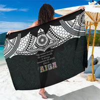 AIGA Always In Gods Arms Samoa Sarong Polynesian Tribal Tattoo Art Family Heritage Faith TS04 One Size 44 x 66 inches Black White - Polynesian Pride