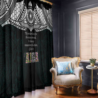 AIGA Always In Gods Arms Samoa Window Curtain Polynesian Tribal Tattoo Art Family Heritage Faith TS04 - Polynesian Pride