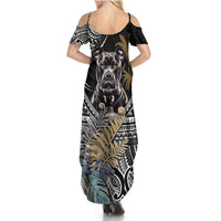 Polynesian Pitbull Summer Maxi Dress Polynesian Pattern And Pitbull TS04 - Polynesian Pride