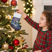 Tonga Christmas Stocking with Singing Whale Ocean Scene National Coat of Arms - Polynesian Pride