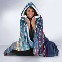 Tonga Christmas Hooded Blanket with Singing Whale Ocean Scene National Coat of Arms - Polynesian Pride